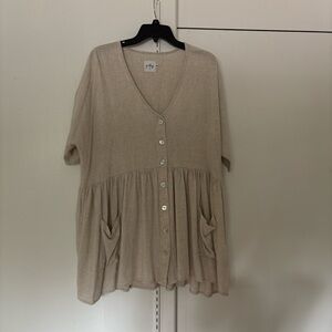 Polly Women's Beige mini dress